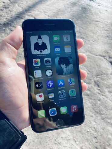 Apple iPhone: IPhone 8 Plus, Б/у, 64 ГБ, Black Titanium, Чехол, 73 % — 12