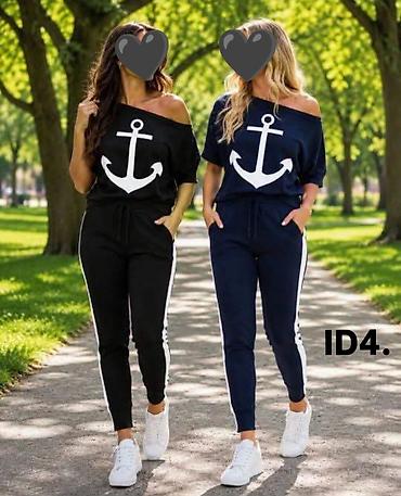 prepravka odece: Ženski dvodelni trenerka komplet – Nautical Anchor, ID4. - Gornji — 2
