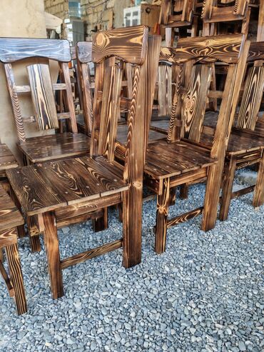 Sifarişlə restoran üçün masa və oturacaq dəstləri: Stullar ilə, Kvadrat masa, 4 nəfər — 17