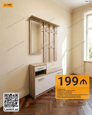 generator az: Dəhliz dolabı – La Mini (Kod: 1709) - Ölçülər: D 40 x H 200 x E 90 sm — 1