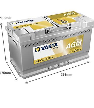 Varta, 95 ah, Orijinal, Almaniya, Yeni