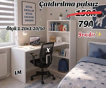 ucuz vitrin: Uşaqlar və yeniyetmələr üçün funksional iş-masa və rəf sistemi — 1