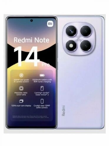 бу айфоны бишкек: Redmi, Redmi Note 14 Pro, Б/у, 256 ГБ, цвет - Фиолетовый, 2 SIM