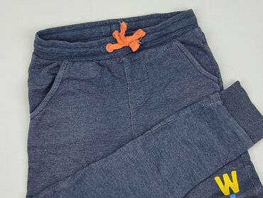 spodnie skorzane rozszerzane: Sweatpants, Boys, 7 years, 116/122, condition - Good