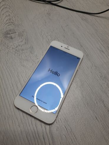 iphone z: IPhone 6, 64 GB, Natural Titanium, Barmaq izi