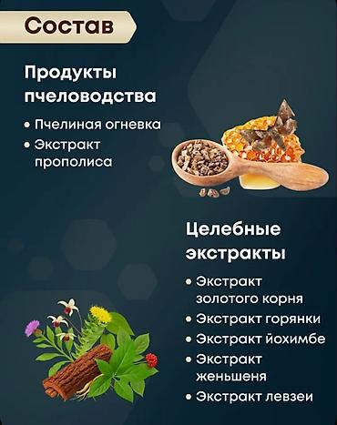 комбинация: Сила Пчелы — Комплекс апифитокомпонентов для мужского здоровья Форма — 2