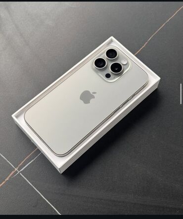 чехол для айфона: IPhone 15 Pro, Новый, 256 ГБ, Natural Titanium, Зарядное устройство, Защитное стекло, Чехол, 95 %