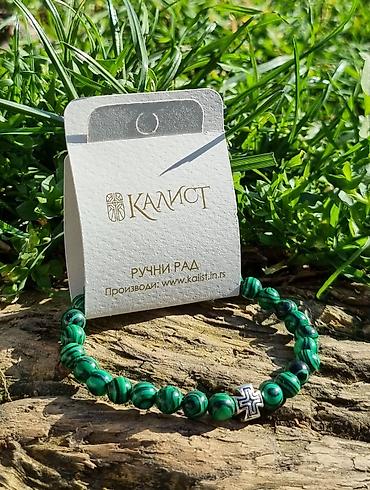 Narukvice: Kalist kamene brojanice od malahita, ručno rađene sa blagoslovom SPC — 5