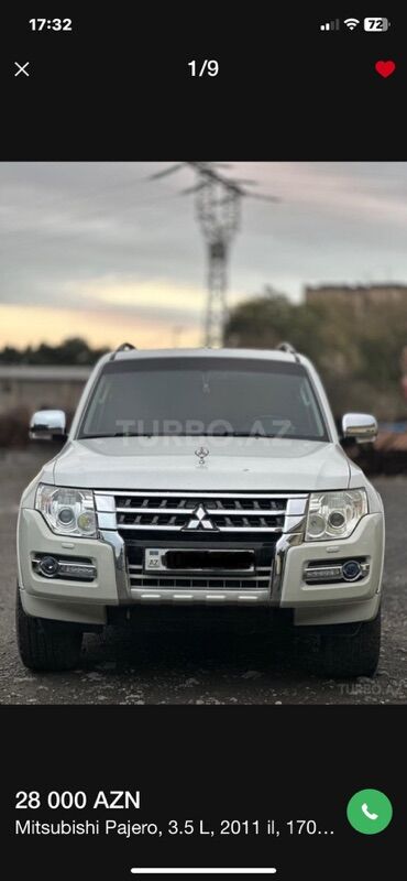 Mitsubishi: Mitsubishi Pajero: 3.5 l | 2011 il 170000 km Ofrouder/SUV -da lalafo.az — 9 Mitsubishi: Mitsubishi Pajero: 3.5 l | 2011 il 170000 km Ofrouder/SUV — 9
