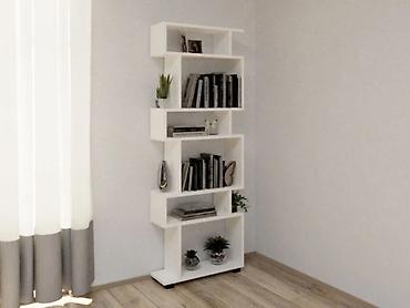 trpezarijake stolice: Polica otvorena ASIMETRIK bela boja. - Dimenzije: širina 60 cm × — 1