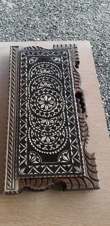 Nərdlər: Əl işı taxta nərd dəsti - Material: bərk ağac (tam ağacdan yığma) — 7