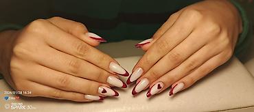 Manikür, pedikür: Dırnaq qaynağı xidməti tipsi qaynaq üstforma öz dırnağına gel gellak — 13