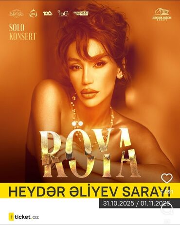 Röyanın konsertinə 3 ədəd bilet satılır