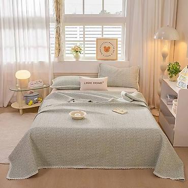 bed sheets: Покрывало и наволочки LINXI HOME в корейском стиле Оптом и в розницу — 4