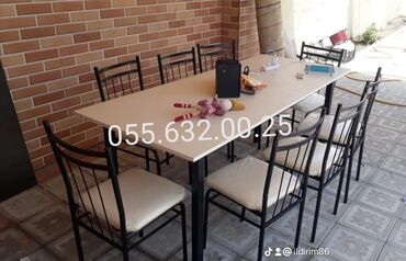Masa və oturacaq dəstləri: Stol stul dəstinin sexdən birbaşa satişı var. Modellər coxdur rəng — 5