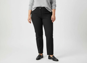 Women's Pants: Spodnie materiałowe damskie, rozmiar 4XL