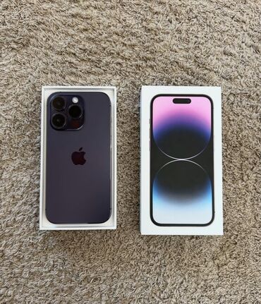 tv box s: IPhone 14 Pro, 128 GB, Deep Purple, Face ID, Sənədlərlə, Zəmanət