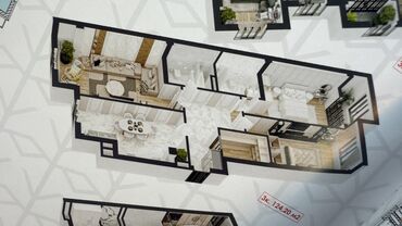 рабочий городок продажа полдома: 3 бөлмө, 124 кв. м, Элитка, 3 кабат, ПСО (өзү оңдоп түзөтүп бүтүү үчүн)