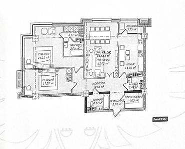 ищу квартиры: 3 комнаты, 124 м², Элитка, 12 этаж, ПСО (под самоотделку) — 3