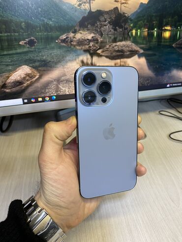 Apple iPhone: IPhone 13 Pro, 256 GB, Sierra Blue, Simsiz şarj, Face ID