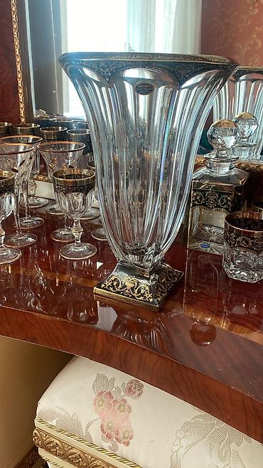 glass: Riva Glass Bogemia,hand made,gül qabi,şampan bokallari,sok — 1