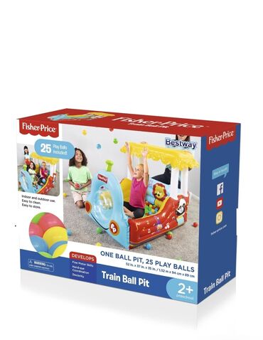 Ostale dečije stvari: Cena 4850 din Bestway 93537 Fisher Price Voz sa 25 loptica 132 x 94 x — 2