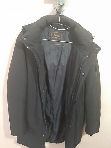 deri kurtka: Ferra Collezione kişi qış gödəkçəsi – ölçü M - Rəng: qara - Model — 2