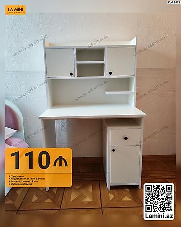 Ev və bağ: Düz masa, Stulsuz, Polkalı, Siyirməli, Sadə laminat — 1