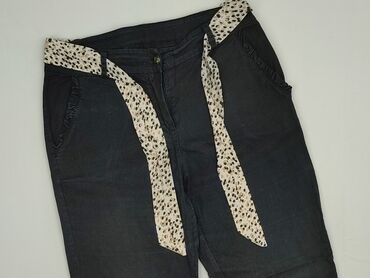 hello kitty czarne spodnie: Material trousers for women, size L