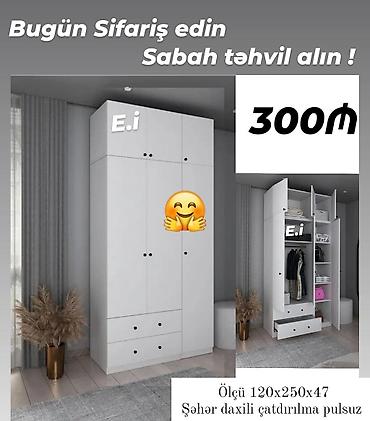 moyka satılır 2022: Dolab yeni qarderob paltar dolabı güzgüsüz — 1