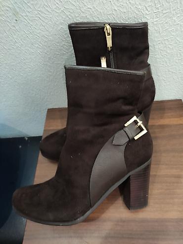 Ботинки: Черные ботинки в брутальном стиле - Модель: кожаные шнурованные — 6