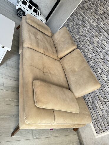 диван в стиле лофт: Диван, Б/у, Раскладной, Без подьемного механизма, Набук