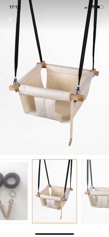 Yelləncəklər: İşlənmiş, Oturacaq-yelləncək, Zontiksiz, Taxta — 5