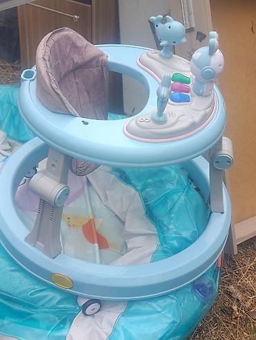ходунки новый: Детские ходунки Babywalker (голубые) - Круглая устойчивая база с — 2