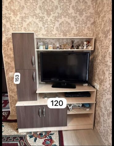 письменный стол ссср: Тумба и подставка для телевизора, Б/у, Напольная, ЛДСП, Самовывоз, цвет - Коричневый