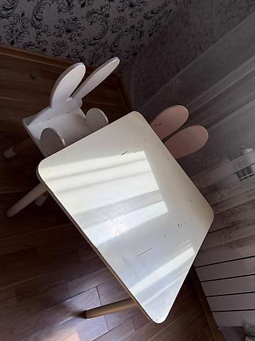 Мебель: Uşaq masa və stul dəsti - Dəst: 1 ədəd kvadrat masa + 2 ədəd stul - — 3