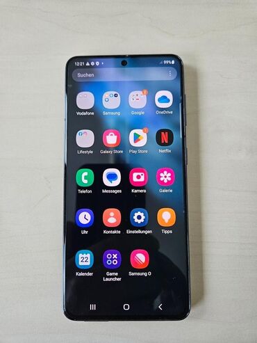samsun a73: Samsung Galaxy S21 5G, 128 GB, rəng - Qara, Barmaq izi, İki sim kartlı, Face ID