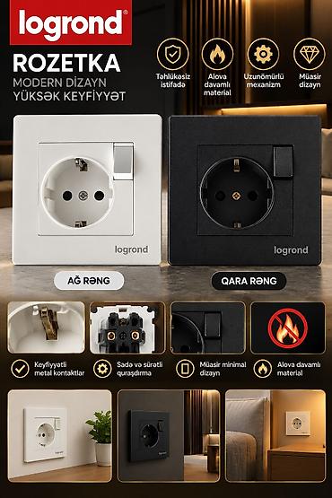 vint: Logrond rozetka – müasir dizayn və yüksək keyfiyyət Xüsusiyyətlər: - — 1