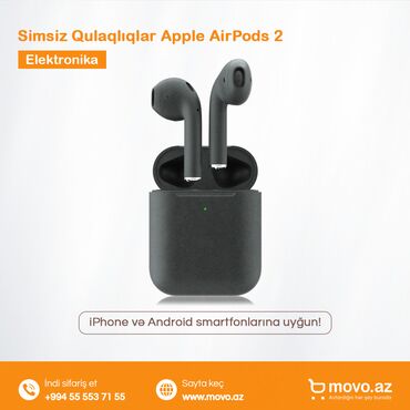 ucuz airpods qiymeti: 📦 Simsiz Qulaqlıqlar Apple AirPods 2 | EL-017 iPhone və Android