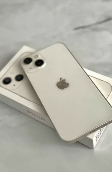 iphone 4s zapchasti: IPhone 13, Б/у, 128 ГБ, Белый, Защитное стекло, Коробка, 87 %