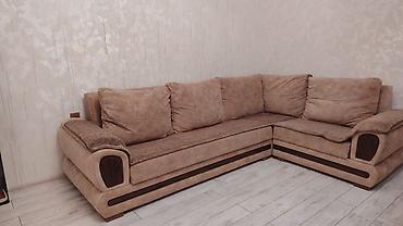 divan yastığı: Künc divan – açılan, bazalı model - Rəng: bej/qəhvəyi tonlarda - — 1
