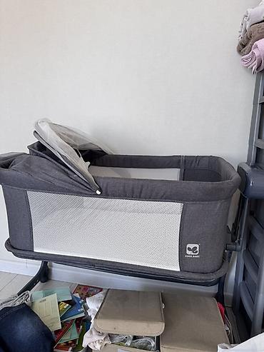 курак төшөктөр: Балдар үчүн кошумча коюлган керебет, Колдонулган, Дөңгөлөксүз, түсү - Боз — 1