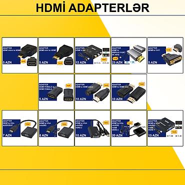 kompüter barter: HDMİ Adapterlər/Konverterlər (Çeviricilər) ⭐HDMİ to AV – 12 AZN ⭐HDMİ — 1