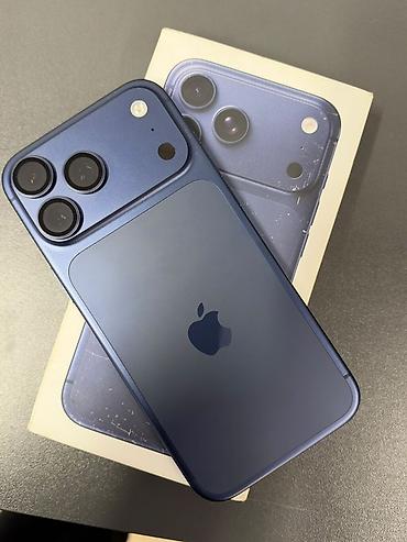 14 поо: IPhone 17 Pro Max, Б/у, 256 ГБ, Синий, Коробка, 98 % — 2
