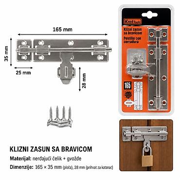 KMT Leva i desna brava od nerđajućeg čelika 2382079 - Tip: Klizni