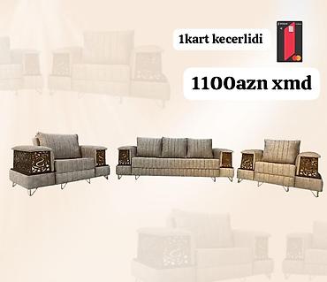 acilan kreslo: Qonaq otağı üçün 3-lü divan dəsti - Komplekt: 1 ədəd üçlü divan + 2 — 1