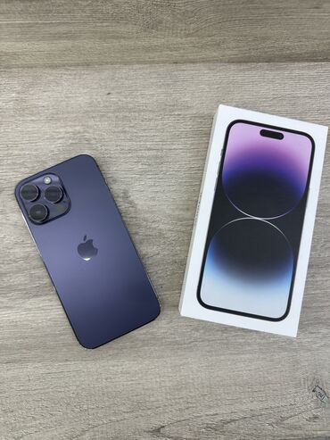 айфоны на запчасти: IPhone 14 Pro Max, Б/у, 256 ГБ, Deep Purple, Защитное стекло, Чехол, Кабель, 85 %