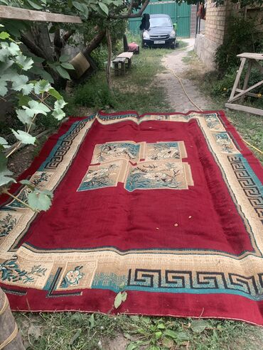 купить красный ковер: Килем Колдонулган, 400 * 400, Накталай эмес/накталай төлөм