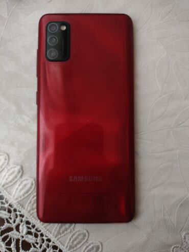 telefon ən ucuz: Samsung Galaxy A41, 64 GB, rəng - Qırmızı, Qırıq, Barmaq izi