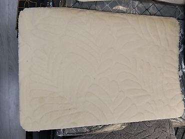 коврик в туалет: Коврик для пола 60×40 см - Цвет: молочный/кремовый - Рельефный узор — 1